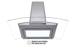 Витяжка декоративна зі склом Perfelli TG 9635 I 1000 LED - мініатюра 4