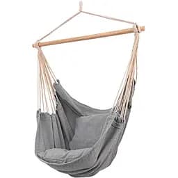Подвесное кресло-гамак бразильский стул Heckermann + 2 подушки Gray