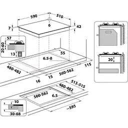 Газова варильна поверхня Whirlpool AKTL 629 WH [95554] - мініатюра 8