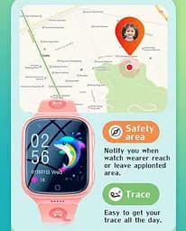 Дитячий смарт годинник Lemfo M14D з GPS, сім картою, HD камерою, прослушкою, акумулятором 1000 мАг та роботою до 7 днів Синій - мініатюра 5