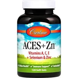 Вітаміни А, С, Е та цинк Carlson Labs Aces + Zn 120 капсул