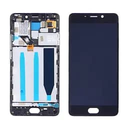 Дисплей для Meizu M6 Note с черным тачскрином и корпусной рамкой