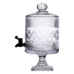 Лимонадница с краном на подставке стеклянная 4.5 л Прозрачный Yiwu HP-19-4