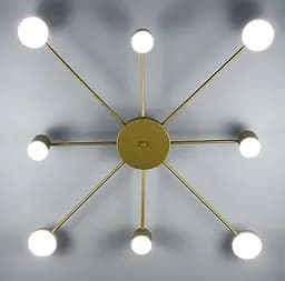 Стельовий LED світильник золотистого кольору Line.F DE 34/8 GD