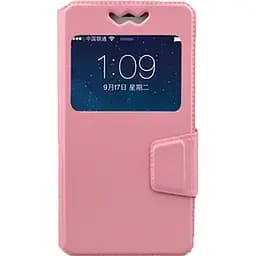 Чохол-книжка Toto Book Silicone Slide Universal Cover With Window 5.3"-5.5" Pink