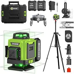 Набор для лазерных уровней 16 линий Green -4x360° 4D Самовыравнивающийся лазерный уровень поперечной линии.