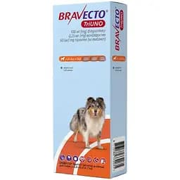 Таблетки жувальні Bravecto TriUNO 100 мг від бліх кліщів та гельмінтів для собак вагою від 5 до 10 кг 3 шт