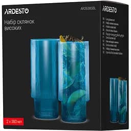 Набір склянок Ardesto 380 мл 2 шт. блакитний (AR2638SBL) - мініатюра 4