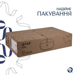 Раковина накладна Qtap Scorpio 600х400х120 мм, White, овальна, без донного клапана QT14118045W - мініатюра 4
