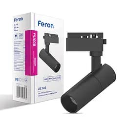 Светодиодный трековый светильник Feron AL140 10Вт 4000K черный