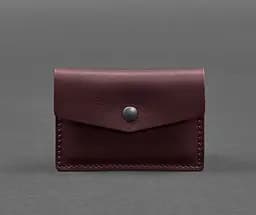 Кожаный кард-кейс 9.0 бордовый краст