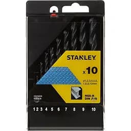 Набор сверл по металлу Stanley HSS-R 1-10 мм 10 шт. (STA56030-QZ)