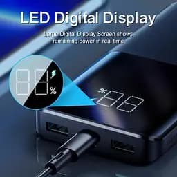 Універсальна мобільна батарея Joyroom 10000mAh 22,5W PD,QC3.0 2xUSB-A Micro USB USB-C In/Out Black (JR-QP191) - мініатюра 5