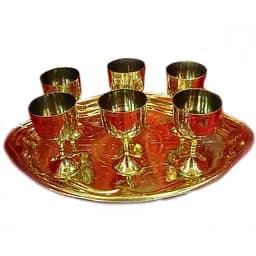 Чарки бронзові жовті 50 мл 8 см 6 шт.