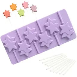 Силиконовая форма для леденцов и конфет на палочке "Звезда", Kitchen Master Сиреневый 87459