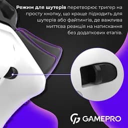 Геймпад GamePro із зарядною станцією 2.4G/BT 5.1/USB (Switch/PC/PS/iOS/Android) RGB White (GPS20W) - мініатюра 8