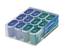 Чинка велика, 2 отвори, пластиковий корпус, із контейнером, 12 шт.