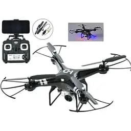 Квадрокоптер MHZ із камерою на радіокеруванні CK-23 акумулятор USB зарядне додаткові лопаті світло 27см Чорний