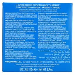 Кава в капсулах Carraro Lavazza A Modo Mio Decaffeinato, 16 капсул - мініатюра 7