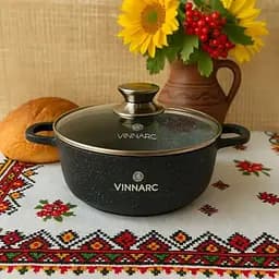 Каструля Vinnarc кругла 24 см 4.5 л вугільно-чорний (BL-0324NS) - мініатюра 6