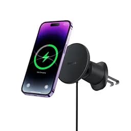 Автотримач для телефона з БЗП Baseus CW01 Magnetic Wireless Charging Car Mount Air Vent Version 15W Cluster Black (C40141001111-00) - мініатюра 3
