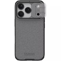 Карбонова накладка Nillkin CamShield Pro для Apple iPhone 17 Pro (6.3) Transparent black - мініатюра 2