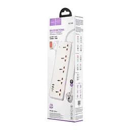 Мережевий фільтрі Hoco AC14A Rico 5-position socket (PD30W/1C3A) (EU) Білий - мініатюра 2