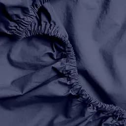 Простирадло Cosas на резинці з вареної бавовни 80х200 nightfall, синій (87WashedCottonDarkBlue_80x200x20) - мініатюра 3