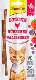 Ласощі для котів GimCat Superfood Duo-Sticks з куркою та лісовим ягодами, 15 г - мініатюра 3