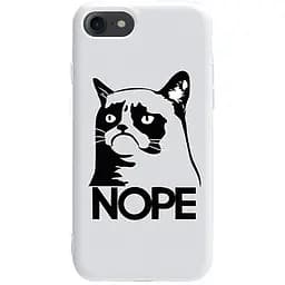 Чохол-накладка Toto Pure TPU 2 mm Print Case Apple iPhone 7/8/SE 2020 #4 Cat Nope White