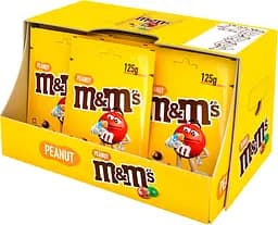 Упаковка драже M&M's з арахісом 15 шт x 125 г