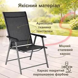 Стілець садовий 4Points Rimini розкладний - мініатюра 3