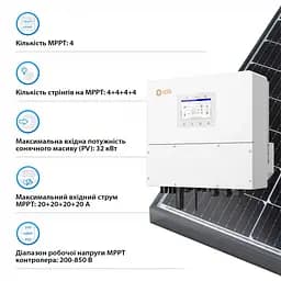 Solis Гібридний інвертор трифазний S6 20кВт, 4xMPPT, DC, для HV Batteries - мініатюра 3