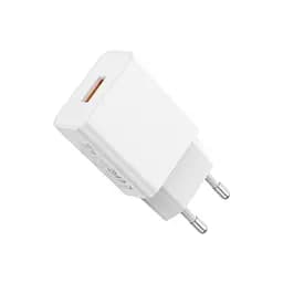 Мережевий зарядний пристрій XO L127 USB-A QC18W Fast Charging Charger Білий - мініатюра 2