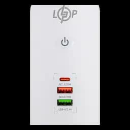 Мережевий фільтр (подовжувач) LogicPower (5x220V-2500W, 1xUSB-38W/PD/QC3.0, 1xType-C 20W, 1xUSB 18W) - мініатюра 4