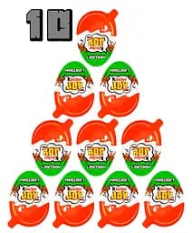 Комплект Шоколадних яєць Kinder Joy Майнкрафт Minecraft 10 шт. по 20 г