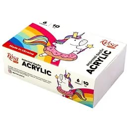 Набір акрилових фарб Unicorn 6×10 мл Rosa START