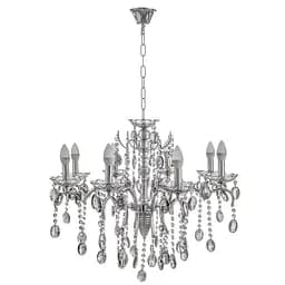 Люстра свічка Brille підвісна кришталева для холу E14 40W (BCL-378S/8)