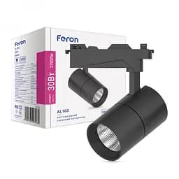 Светодиодный трековый светильник Feron AL103, 30 Вт 6500K черный (32520)