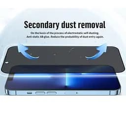 Захисне 2.5D скло Blueo Full Cover Anti-Peep для Apple iPhone 15 Plus / 16 Plus (6.7) Чорний - мініатюра 3