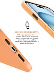 Силиконовый чехол с MagSafe для Apple iPhone 15 Plus, ICON2 MagCase, оранжевый, противоударный, панель с мягкой подкладкой, защита всего корпуса, поддержка беспроводной зарядки, совместим с защитными стеклами и пленками, ArmorStandart (ARM72740) - мініатюра 4