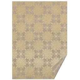 Крафт-картон для дизайну "Сніжинки" А4(21х29,7см) Золотий 220г/м2 Heyda