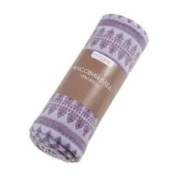 Плед флисовый Home line Полар Принт Полоска с рубчиком, 220х160 см, фиолетовый (170770)