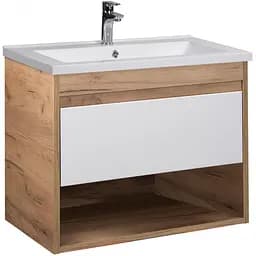 Тумба Мойдодир Oslo 70 Wood з умивальником Cosmo 70 дуб крафт/Білий