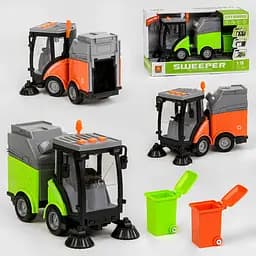 Мусороуборочная машина WY 680 A, инерция, свет, звук, в коробке (6974060113113) МИКС