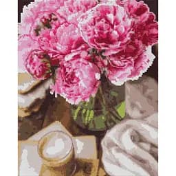 Алмазна мозаїка Santi Півонії та ранок 40х50 см на підрамнику (956063)