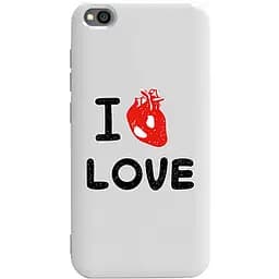 Чохол-накладка Toto Pure TPU 2 mm Print Case Xiaomi Redmi Go #42 Love Heart White
