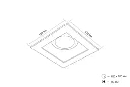 Точковий світильник MJ-Light 101 AL - мініатюра 3