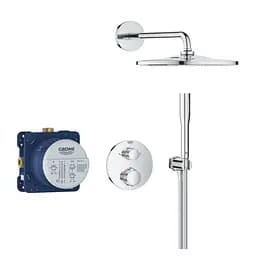 Душова система прихованого монтажу термостатична Grohe QuickFix Precision з Vitalio Rain Mono 310 34880000, Хром - мініатюра 3