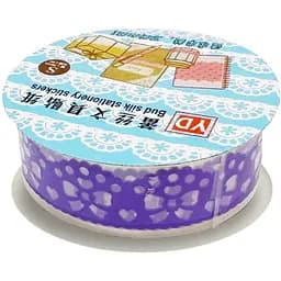 Декоративний скотч з орнаментом Bambi "Серце" №63(Violet) 1,8 см х 1 м